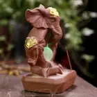 Incense Burner Backflow Waterfall Incense Holder Home Decorations With LED Ligh♡