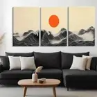 3pcs Black & White Ocean Waves Vibrant Perfect Wall Art Canvas Unframed/Framed
