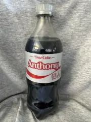 Share a Coke with Anthony 2025 Personalized Gift Coca~Cola Bottle 20oz Diet