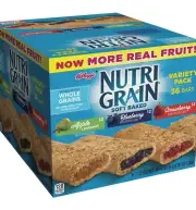 KELLOGG'S NUTRI-GRAIN VARIETY PACK BREAKFAST BARS (36, 1.3 oz BARS)THREE FLAVORS