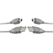 2PK Sansai 1.8m 2.0 USB A to 5 Pin Mini B Male Data Cable for Hard Drive/Camera