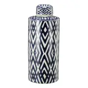 Carlyle Hamptons Blue White Lidded Vase/Jar Large - Decorative