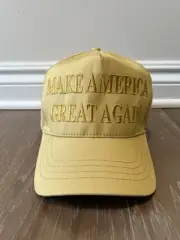Official Donald Trump Campaign Rare All Gold Age MAGA Hat CaliFame Make America