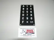 DIXIE NARCO BEV MAX 2145, 3561, 5000 & 5591 RUBBER SELECTION KEY PAD OVERLAY