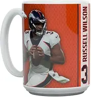 Russell Wilson Motion Denver Broncos NFL 15oz Mug