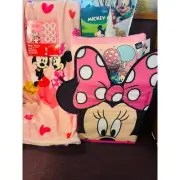 Minnie Mouse adorable Easter gift basket 50 x 70 Mickey and Minnie mouse throw