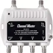 Ultra Mini 4 TV Antenna Amplifier, TV Antenna Signal Booster with 4 Outputs,,