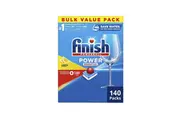 Finish Powerball Dishwashing Tablets, All-In-One, Lemon Fragrance, 140 Tablets/Box
