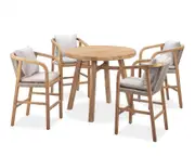 Rosa Luna Cara Timber 5 Piece Bar Setting