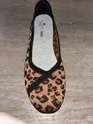 Clarks Cloudsteppers Cheetah Print Shoes Tan Cushion Ballet Flats Sz 8.5 M
