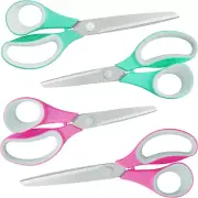Scissors,Craft Scissors Bulk Pack of 4,Ultra Sharp Scissors,Comfort-Grip Handles