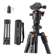 64 inch/163cm Camera Tripod,Lightweight Travel Outdoor DSLR Black and Orange