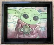 Hobby Lobby Baby Yoda 3D Lenticular With Plastic Frame