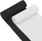 BENECREAT 4 Yards 150mm Wide Flat Elastic Band Black White Heavy Stretch Knit for Sewing Projects