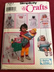 SIMPLICITY #0683 - CUTE 12"-14" & 16"-18" & 20"-22" DOLL CLOTHING PATTERN FF