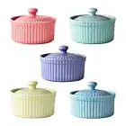 5.5 Oz Ramekins with Lids Oven Safe Ceramics Ramekin Bowls for Baking, Porcelain