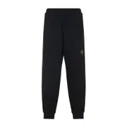 [Stone Island] Stone Island-Black Cotton Track Pant-Uomo S STAND