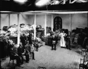 Bendigo Victoria 1905 - Wool buyers in a wool store Old Historic Photo