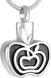 DOTUIARG Steel Stainless Steel Memorial Urn Necklace Keepsake Pendant Jewelry with Cremation Ashes