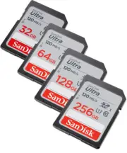 SanDisk Ultra 128GB 64GB 32GB 16GB SD SDHC SDXC Flash Card Lot Class10 140MB/s