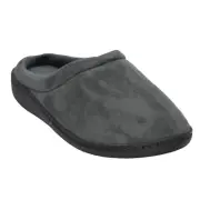 Wayland Square Scuff Slippers Womens 7 Memory Foam Gray Faux Suede
