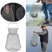 Hanging Folding Stainless Steel Fish Net Fish Net Bag Fishing Net Fishing