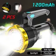 High Powered 12000000LM LED Flashlight Super Bright Torch USB Rechargeable Lamp