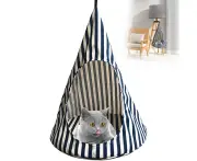Cat Hammock Cat Beds Cat Swing Chair Pet Hanging Basket Cat Nest Swing Kitten Hanging Nest At Tent Or Window Perch-Ideal For Pet,Stripe