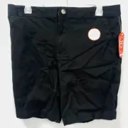 WONDER NATION Black Flat Front School Approved Uniform Shorts Boys Size 16 Husky