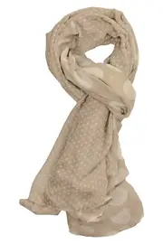 Spot Two Tone Print Frayed Scarf--MSD-SCSPOT