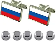 [Select Gifts] Shirt Dress Studs Russian Federation Flag Cufflinks