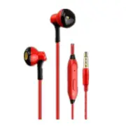 2PCS 3.5mm Jack Semi-in-ear Wired Control Earphone Stereo Lossless Sound Noise Cancelling Music Headset