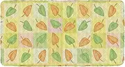 Plaid Fashion Leaves Yellow Kids Travel Bed Sheet Soft&Comfortable Cot Sheet for Toddler Floor Bed for Toddlers Baby Travel 50'' x 25'' (Sheet,Bed Not Included)