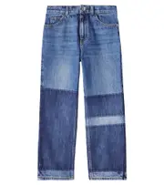 [Gucci Kids] Gucci Kids Patchwork straight jeans Y 8 blue