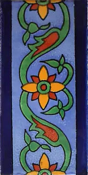 6" x 3" 8 pcs Rollan Subway Mexican Clay Tile Handmade Talavera Backsplash