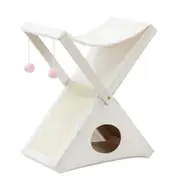 YES4PETS Beige Cat Scratching Tree Scratcher Post Pole Furniture Gym House