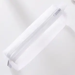 透明鉛筆袋 韓國簡約透明網紗筆袋小清新考試大容量款文具男女生通用鉛筆盒【CM4649】