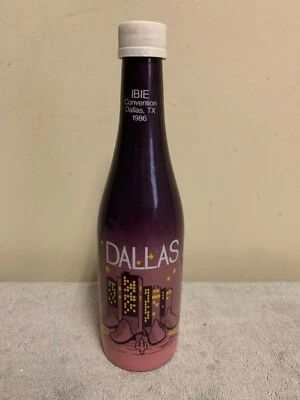 1986 IBIE Convention Dallas Texas Painted Soda Bottle