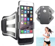 BLACK CASE COVER + ARMBAND STRAP COMBO ROTATING/REFLECTIVE FOR APPLE iPHONE