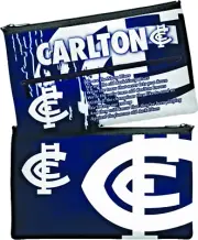 Carlton Blues Song AFL Neoprene Large Pencil Case Official AFL School Office