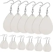 Yardenfun 30pcs Sublimation Earrings Earring Blanks Sublimation Blanks Earring Wooden Earring Hooks Decorative Earring Hooks Sublimation Earring Pendant Wooden Sublimation Blanks Iron