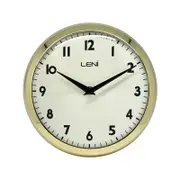 Leni 23cm Gold Metal School Wall Clock