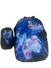 Sonic The Hedgehog Boys School Backpack and School Pencil Bag NEW