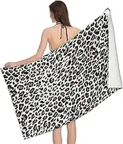 JBYJBX Leopard Print Print Beach Towel Quick Dry Sandproof Microfiber Beach Bath Towel for Travel Pool Camping