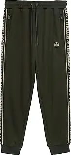 [PITBULL] Jogging Bottoms Men's Long Pit Bull West Coast Tracksuit Bottoms Men's Regular Cut Sports Trousers Long Two Side Pockets Leisure Trousers Activewear, Dark Green 2, S