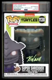 KEVIN NASH SUPER SHREDDER SIGNED ENCAPSULATED FUNKO POP #1138 SLABBED PSA COA