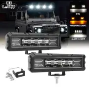 2x 6inch LED Work Light Bar Flood Fog Lamp DRL Offroad Driving Truck SUV ATV 4WD