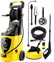 Jet-USA RX550 Electric High Pressure Washer 3500PSI Ultimate Pack, 5 Nozzles, Spin & Wheel Brush, Deck Cleaner, Turbo Head, Angled Lance, 30M Hose Rea