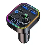 Car LED Bluetooth FM Transmitter MP3 Radio Wireless Adapter Kit Dual USB Charger