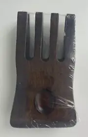 Walnut Finish Wooden Salad Hands Tongs Servers Claws Forks NWT!
